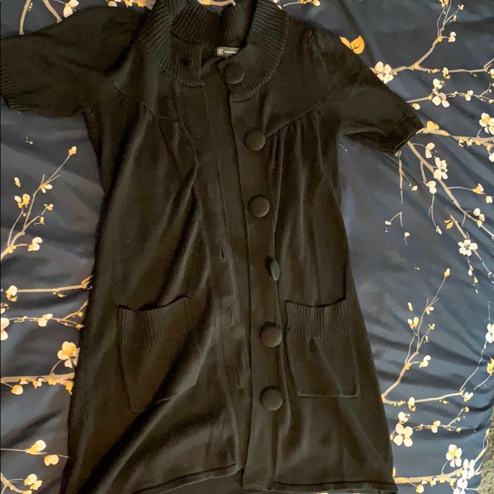 Long short sleeve cardigan